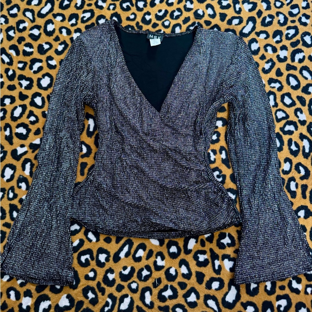 Vintage MSK Rainbow Silver Women's Top